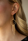 Eye-Catching Edge - Gold Earrings