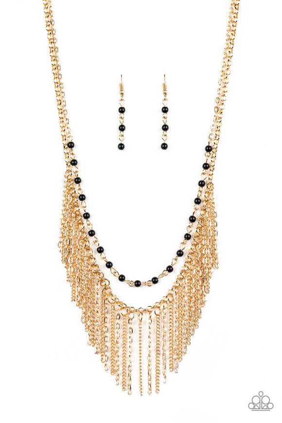 Fierce In Fringe - Gold Necklace - Box 2 - Gold