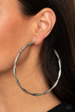 Out Of Control Curves - Silver Hoop Earring