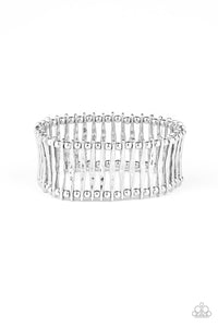 Rustic Rebellion - Silver Stretch Bracelet