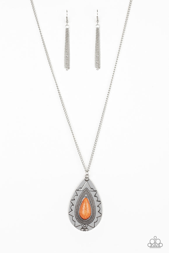 Sedona Solstice - Orange Necklace - Box 6 - Orange