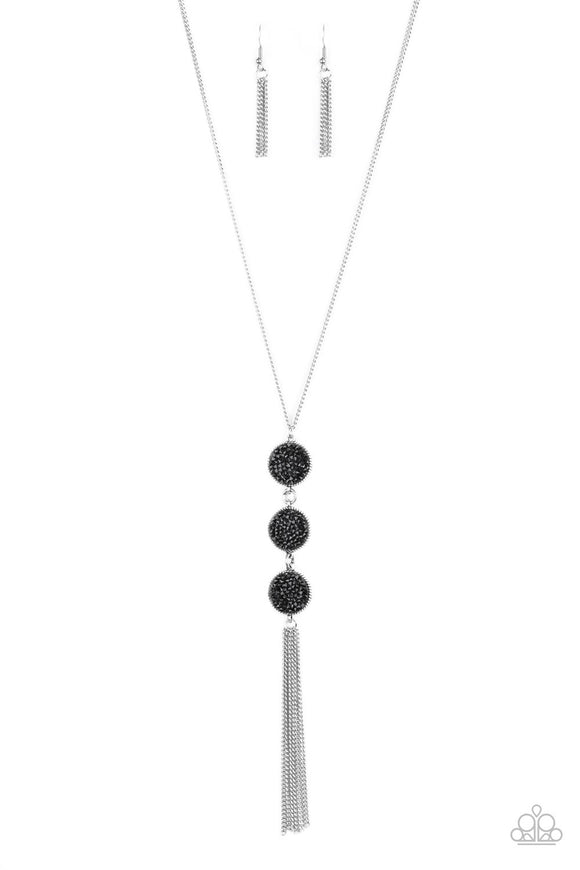 Triple Shimmer - Black Necklace - Box 8 - Black