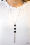 Triple Shimmer - Black Necklace - Box 8 - Black