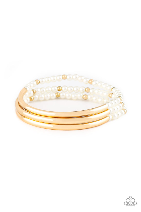 City Pretty - Gold Stretch Bracelet - Stretch Gold Box