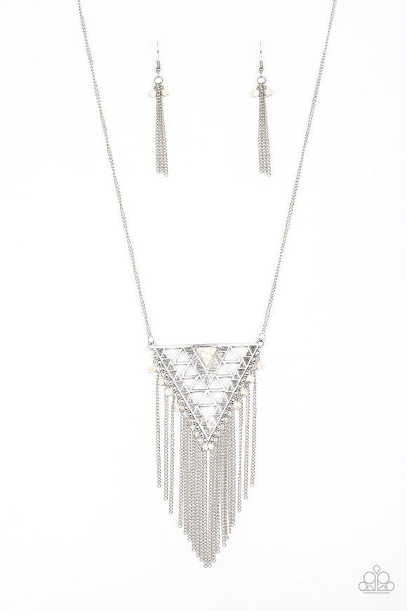 Colorfully Colossal - White Necklace - Box 1 - White