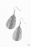 Double The Texture - Silver Earrings