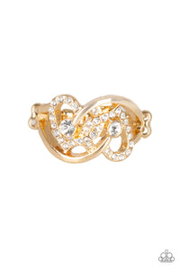Have The World On A HEART-String - Gold Ring - Box 8