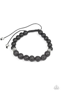 Keep Your Cool - Black Urban Pull Cord Bracelet