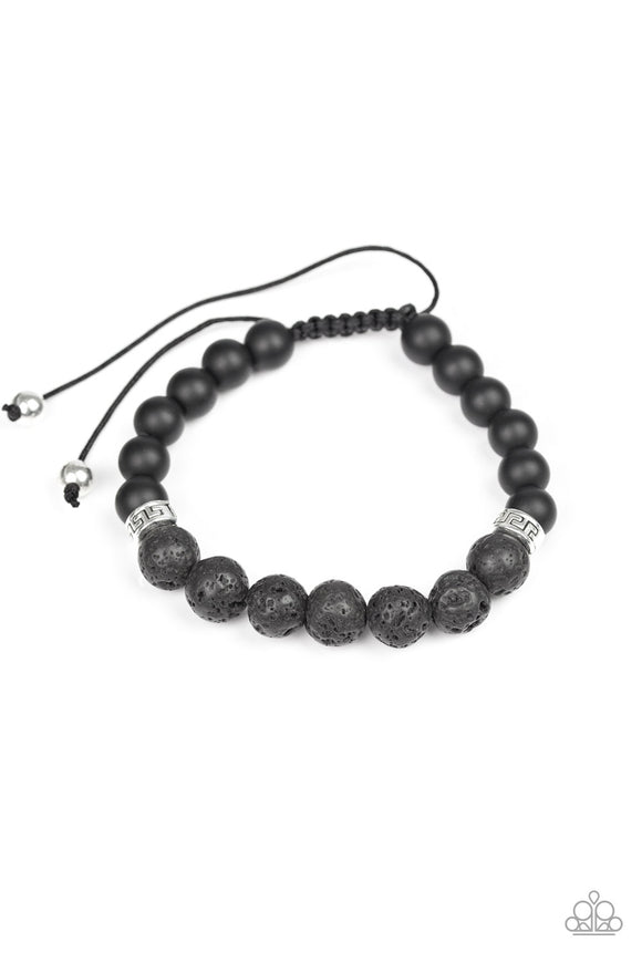 Keep Your Cool - Black Urban Pull Cord Bracelet