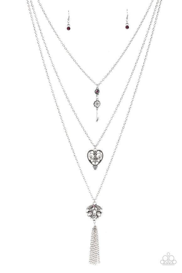 Love Opens All Doors - Purple Necklace - Box 6 - Purple