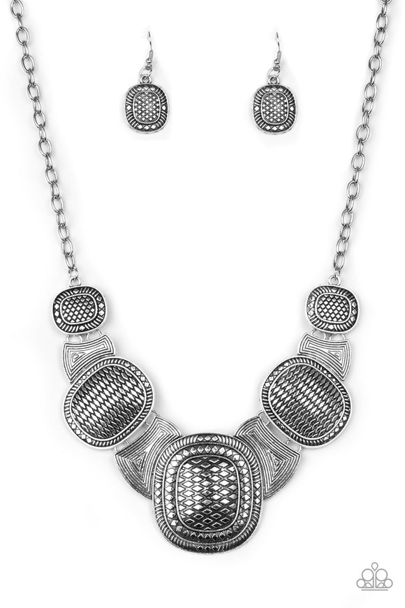 Prehistoric Powerhouse - Silver Necklace - Box 9 - Silver