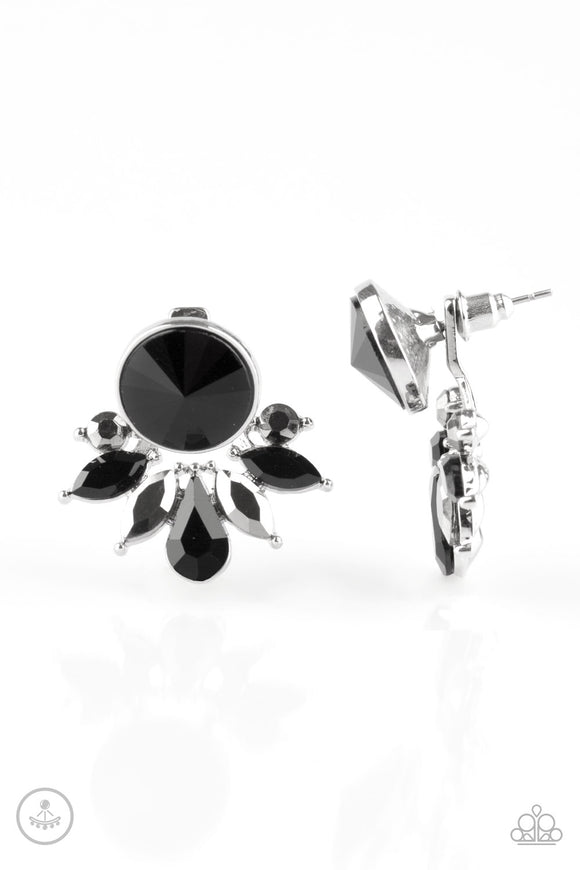 Radically Royal - Black Double-Sided Post Earrings - Box 1 - Double-Sided Post