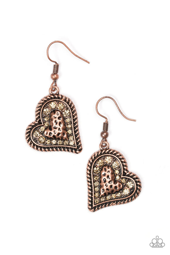 True Love - Copper Earrings