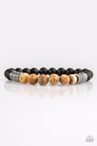 Energetic - Brown Stretch Bracelet