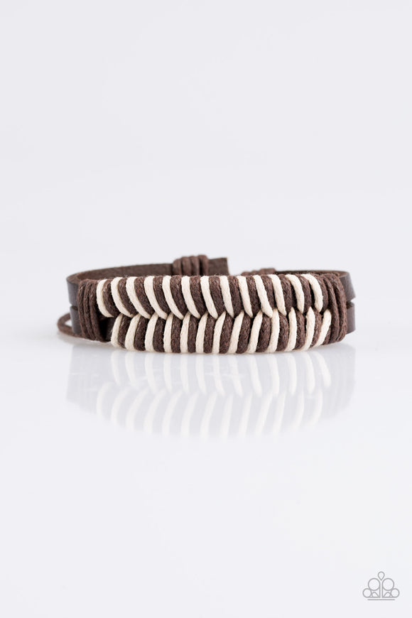 Mountain Expedition - Brown Urban Pull Cord Bracelet