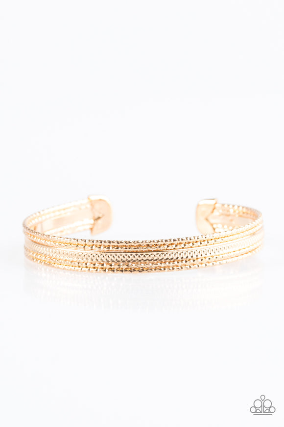 High Fashion - Gold Cuff Bracelet - Bangle Gold Box
