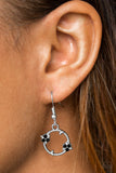 Double The Bubble - Black Earrings