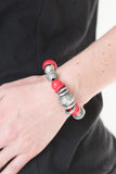 Seize The Season - Red Stretch Bracelet