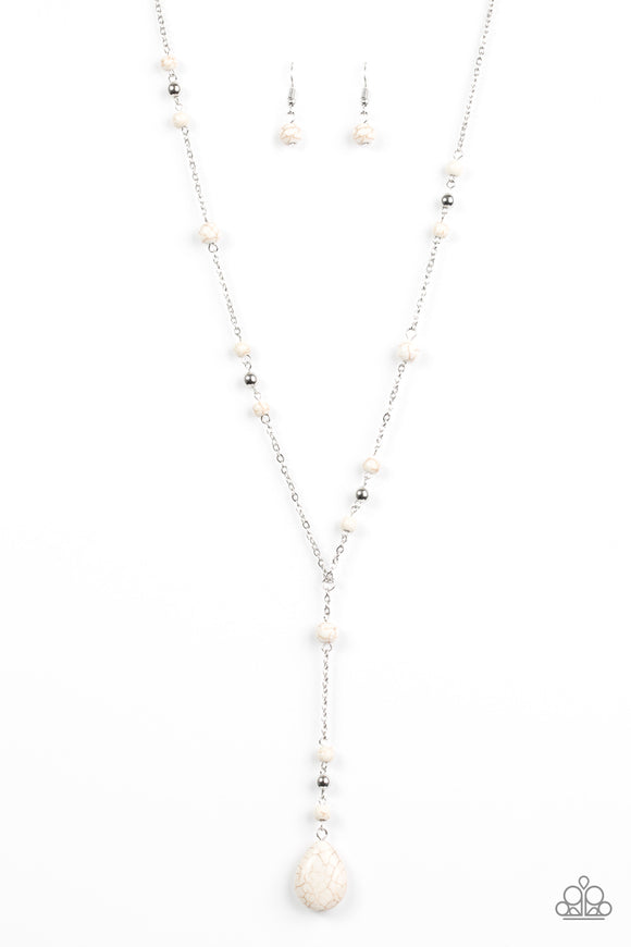 Modern Mountaineer- White Necklace