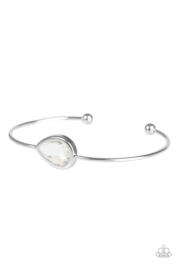 Make A Spectacle - White Cuff Bracelet