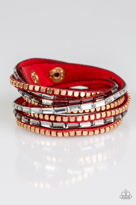 This Time With Attitude - Red Urban Bracelet