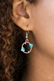 Double The Bubble - Blue Earrings