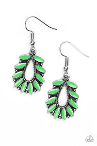 Rainforest Romance - Green Earrings