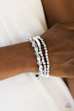 Beaded Bravado - White Stretch Bracelet