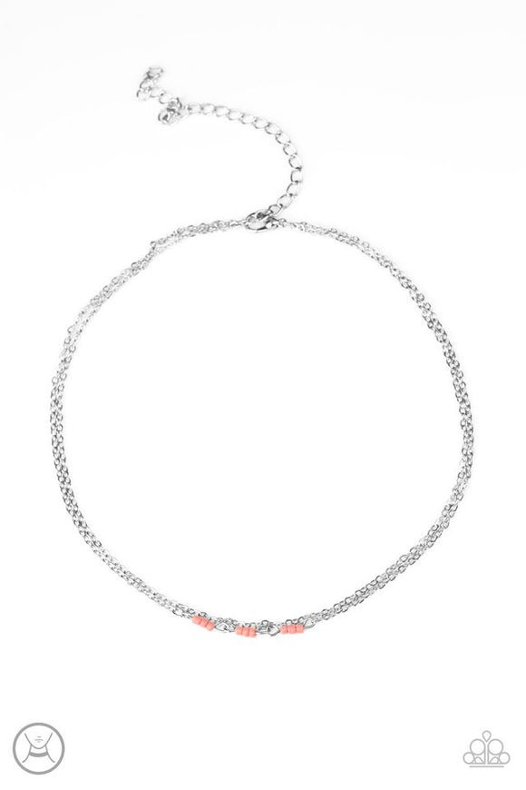 Retro Rainbow - Orange Necklace - Box 6 - Orange
