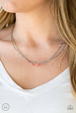 Retro Rainbow - Orange Necklace - Box 6 - Orange