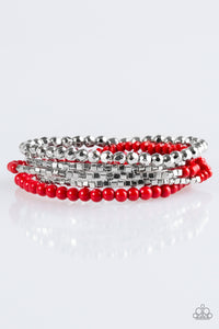Colorfully Chromatic - Red Stretch Bracelet