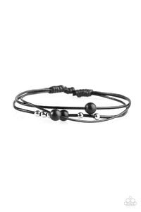 Mountain Treasure - Black Urban Pull Cord Bracelet