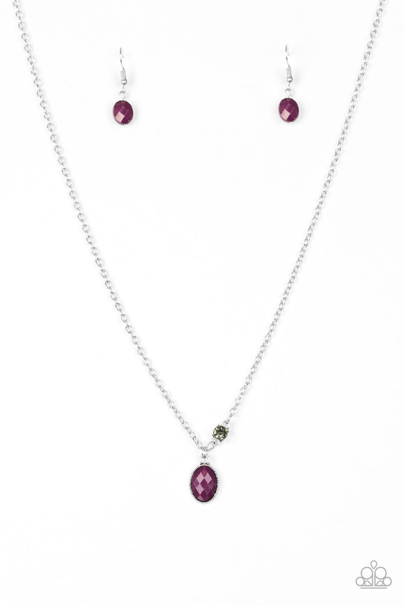 Take A Gamble - Purple Necklace - Box 4 - Purple
