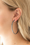 Totally Off The HOOP - Black  Hoop Earring