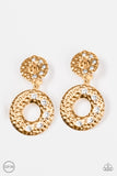 Sophisticated Shimmer - Gold Clip-On Earrings - Box 1