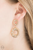 Sophisticated Shimmer - Gold Clip-On Earrings - Box 1
