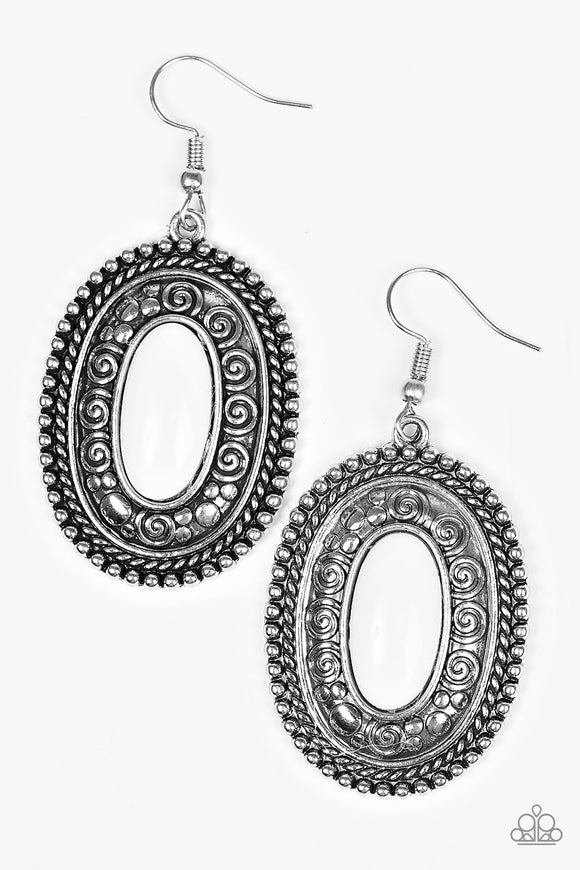 Haute Hacienda - White Earrings