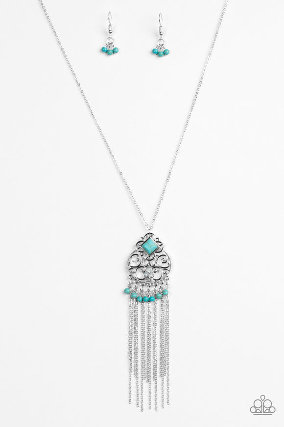 Whimsically Western - Blue Necklace - Box 3 - Blue