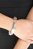 Mesmerizingly Magmatic - White Stretch Bracelet