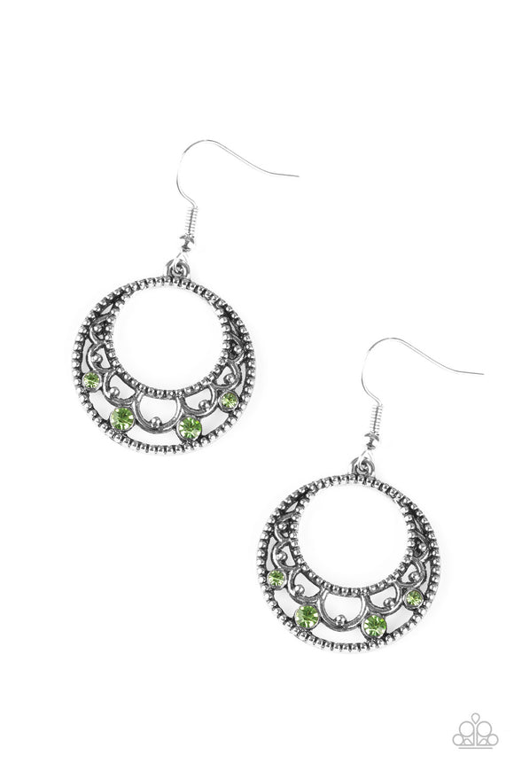 Colorfully Carefree - Green Earrings