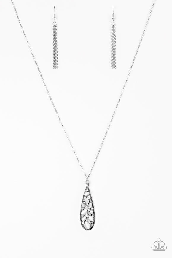 Teardrop Treasure - White Necklace - Box 1 - White