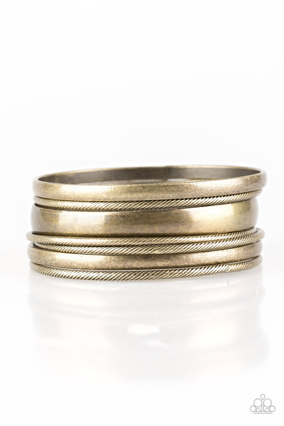 Sahara Shimmer - Brass Bangle Bracelet