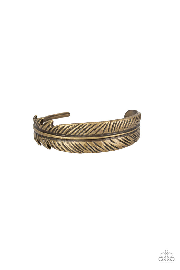 Tran-QUILL-ity - Brass Cuff Bracelet