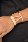 Rural Ruler - Gold Cuff Bracelet - Bangle Gold Box