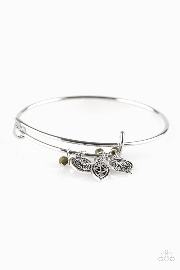 The Elephant In The Room - Green Charm Bracelet - Green Bangle