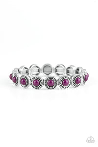 Globetrotter Goals - Purple Stretch Bracelet