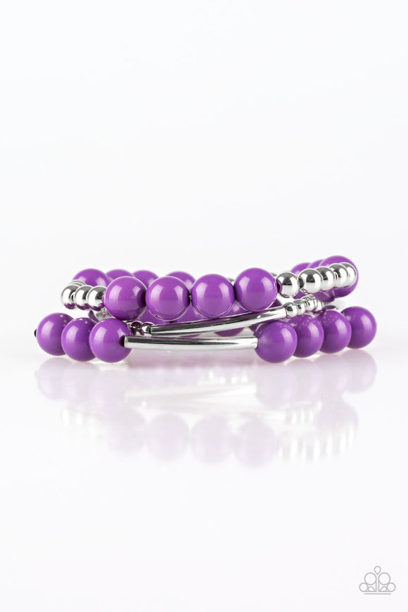 New Adventures - Purple Stretch Bracelet