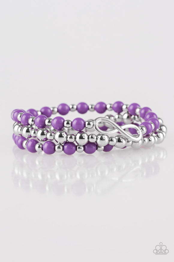 Immeasurably Infinite - Purple Stretch Bracelet