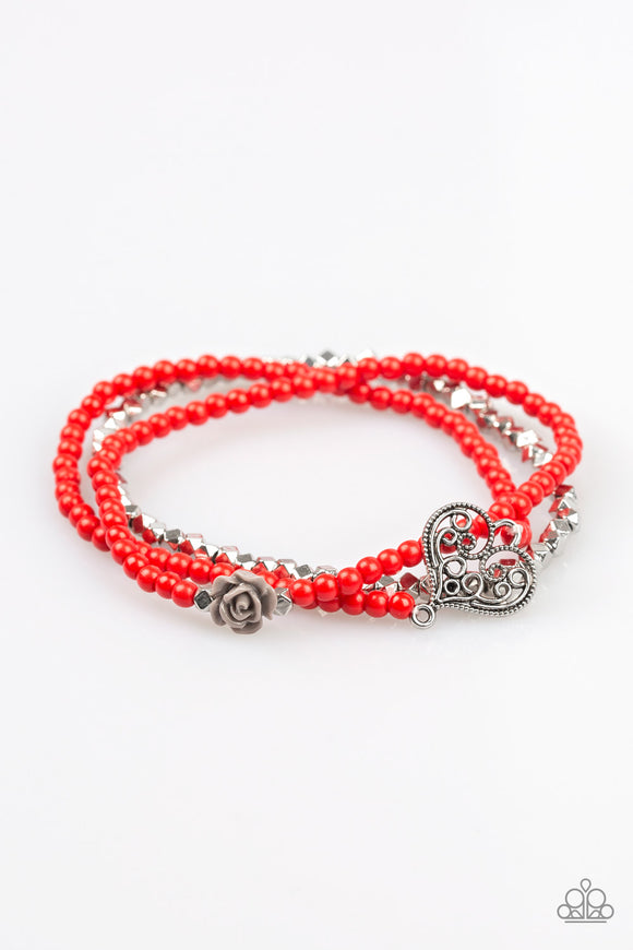 Lover's Loot - Red Stretch Bracelet