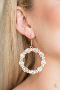 Ring Around The Rhinestones - Gold Earrings - October LOP